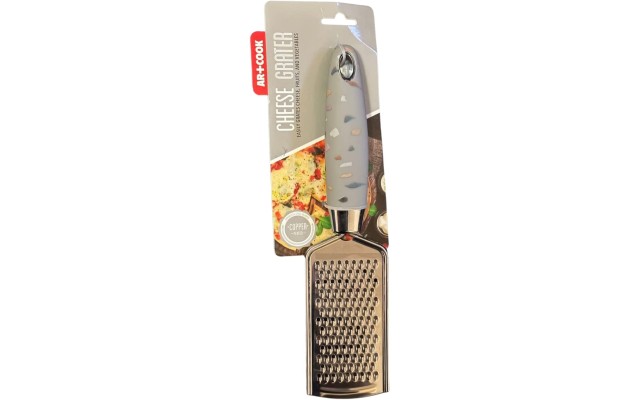  Cheese Grater-Easily Grates Cheese, Fruits, and Vegetables (Grey)