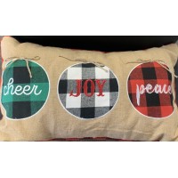 Arlee Home Fashions- Cheer, Joy And Peace Decorative Pillow, 14X24, Multi