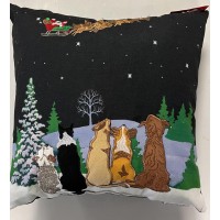 Arlee Home Fashions Xmas Night Decorative Pillow, Black