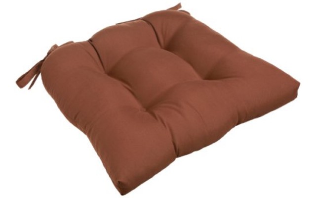  Micro Fiber Reversible Chair Pad, Chocolate, 16 x 15 x 3 inches