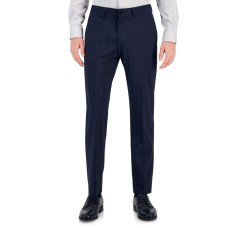 Armani Exchange Men’s Slim-Fit Black Solid Suit Separate Pants, Navy, 32×32