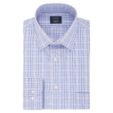 Arrow Mens Classic/Regular-Fit Non-Iron Performance Stretch Plaid Dress Shirt, 14-14 12 32-33, Blue
