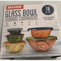 Art And Cook 10 Pc. Round Glass Storage Containers, Multi