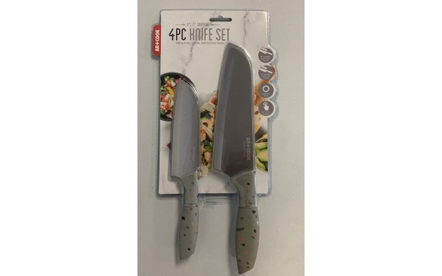 Art and Cook 4pc Santoku Knife Set
