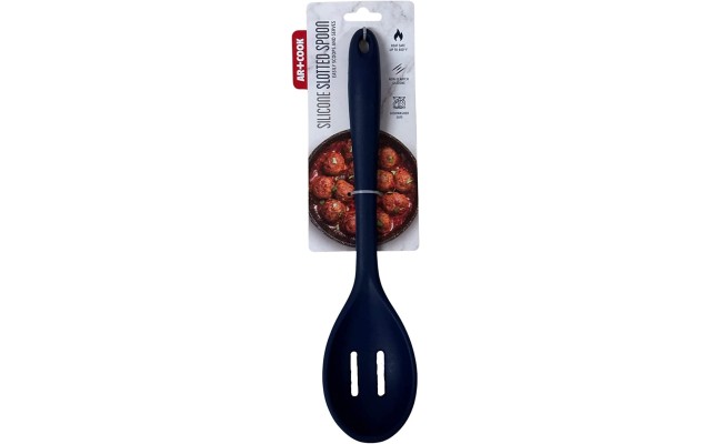 . Silicone Slotted Spoon- High Heat Resistant, Non Stick Kitchen Utensil