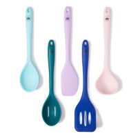 Art and Cook Utensil Caddies – Five-Piece Silicone Utensil Set, Multi, 5 piece