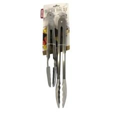 Art & Cook 2 Piece Silicon Tong Set – Gray Color