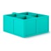 Art & Cook 4 Cube Silicone Ice Cube Tray, Turquoise