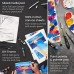  Acrylic Paint Kit, Portable Art Set with Easel, Carrying Case, 10 Brushes, 2 Stretched Canvases, 48 Acrylic Paint Tubes, Art Supplies for Aspiring Artists and Holiday Gift Giving