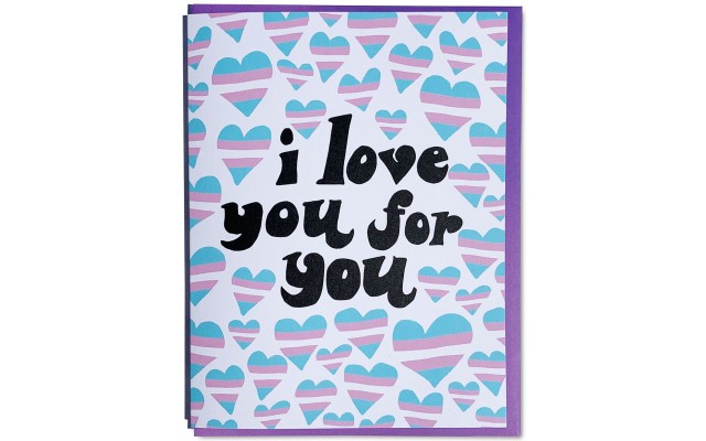 Ash + Chess I Love You Greeting Card, Lilac, 4.25″ x 5.5″