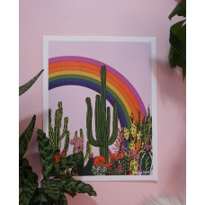Ash Chess Rainbow Cactus Print, 11″ x 14″