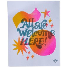 Ash + Chess Risograph Print, Blue/Pink, 8″ x 10″