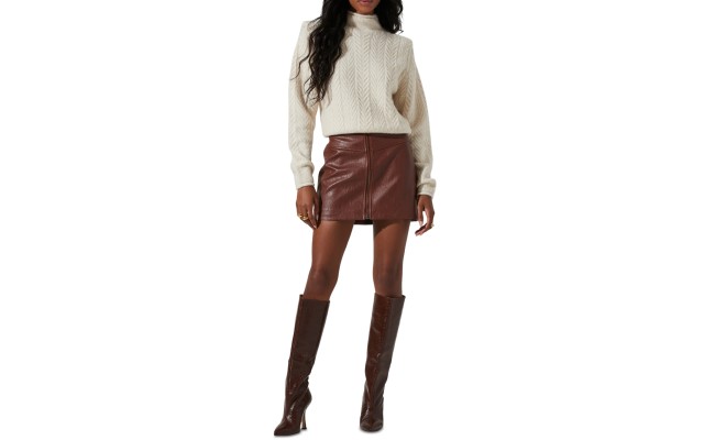  Women’s Carlota Long-Sleeve Sweater, Beige, Small