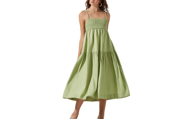  Womens Marlene Sleeveless Midi Dress, Green, XS