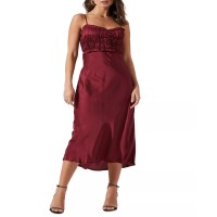 Astr the Label Zola Midi Sheath Dress, Wine, Small