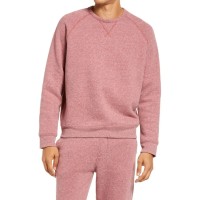 ATM Anthony Thomas Melillo Men’s Mouline Crewneck Sweatshirt, Claret, XXL