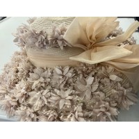 August Hat Company Onyx Widebrim Flower Full Hat, Nudes