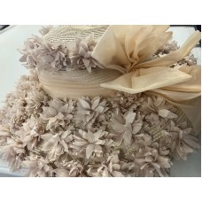 August Hat Company Onyx Widebrim Flower Full Hat, Nudes