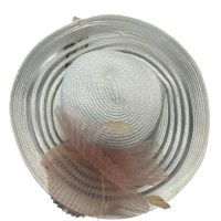 August Hat Company Sheer Brim Romantic Profile Hat, White