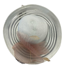 August Hat Company Sheer Brim Romantic Profile Hat, White