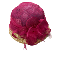 August Hat Company Wheat Straw Brim Hat, Pink