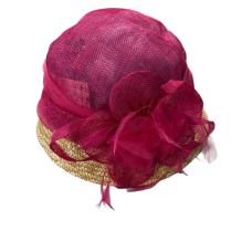 August Hat Company Wheat Straw Brim Hat, Pink