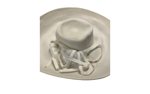  Women’s Extra Wide Brim Hat, White