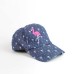  Flamingo Denim Baseball Cap (Navy, One Size)
