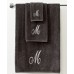  Premier Silver Script Monogram Fingertip Towel Letter M