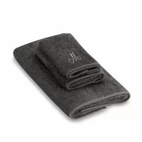 Avanti Premier Silver Script Monogram Fingertip Towel Letter M