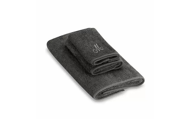  Premier Silver Script Monogram Fingertip Towel Letter M