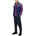  Mens Bold Colorblock Logo Jacket, Purple/Gray, X-Large
