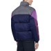  Mens Bold Colorblock Logo Jacket, Purple/Gray, X-Large