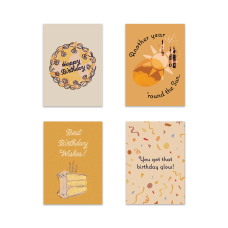 Aya Paper Co. Birthday Card Set, Set of 4