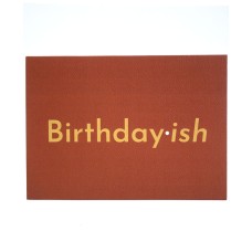 Aya Paper Co. Birthday-Ish Greeting Card, Red, 4.5″ x 6.25″