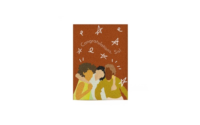 Aya Paper Co. Congratulations Sis Greeting Card, Red