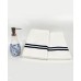 & Co Bathroom 3 PC Set, White/Floral Blue