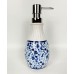  & Co Bathroom 3 PC Set, White/Floral Blue