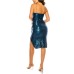 B Darlin Juniors’ Sequin Asymmetrical-Hem Dress, Green, 15-16
