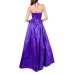 B Darlin Womens Juniors’ Halter-Tie Taffeta Gown, Purple/7-8