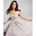 B Darlin Womens Juniors’ Off-The-Shoulder Glitter Gown, Light Pink/0
