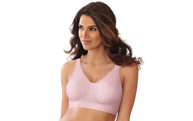  Comfort Revolution ComfortFlex Fit Wirefree Bra, Pink, Small