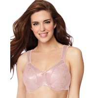 Bali Minimizer Satin Tracings Comfort Strap Underwire Bra 3562, Rose, 42C