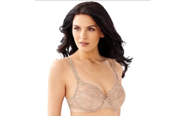  Women’s Lace Desire 2-Ply Underwire Comfort Bra, Pink, 42 D