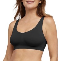 Bali womens Bali One Smooth U Bralette Bras, Black, Large