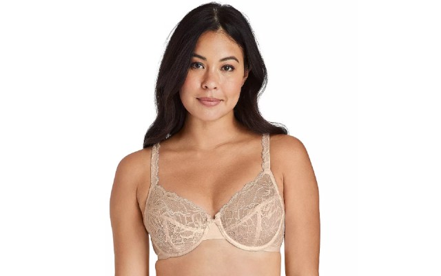  Women’s Desire Lace Non-Foam Underwire Bra Champagne Shimmer 34 B
