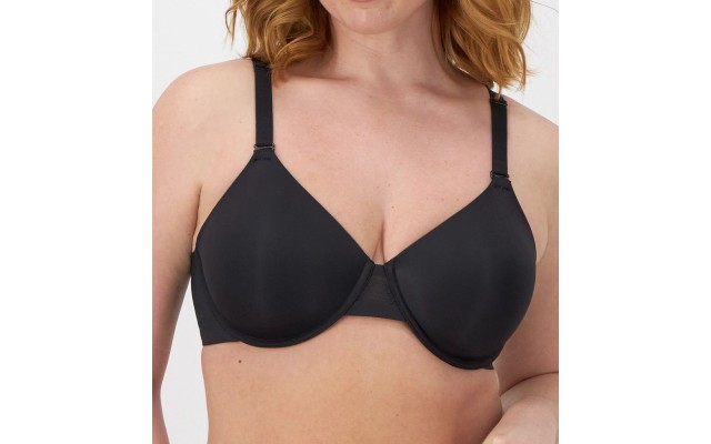  Womens DF4481 Sleek Support Smoothing Underwire T-Shirt Bra (Black 40C)