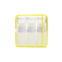 Banale Unisex Transparent And Squeezable Toiletry Containers Travel Kit 6 Piece, Green