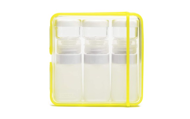  Unisex Transparent And Squeezable Toiletry Containers Travel Kit 6 Piece, Green