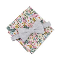 Bar III Men’s Chambray Bow Tie & Floral Pocket Square, Grey